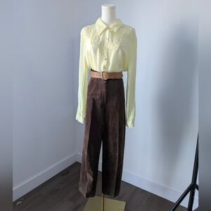 007_Leather brown pants